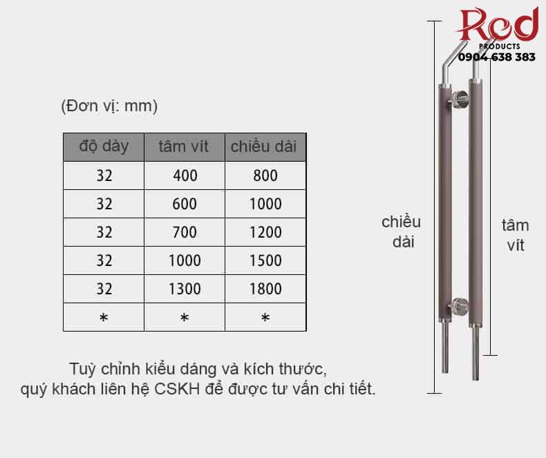 Tay nắm cửa bằng thép không gỉ nhiều loại DOR8339 13