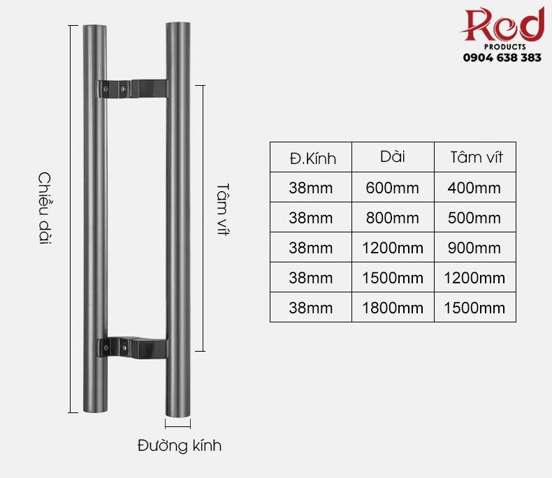 Tay nắm cửa kính inox chân trượt nhiều màu QB-9824MN 16