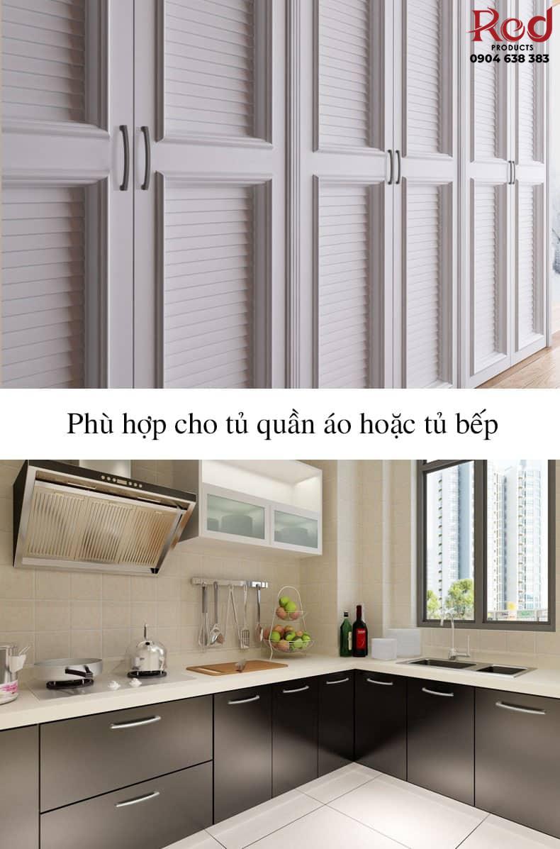 Tay nắm tủ quần áo hợp kim kẽm màu bạc ALS2733-B 10