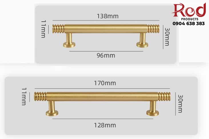 Tay nắm tủ bếp vàng đồng cao cấp kiểu Pháp BR107-A 11