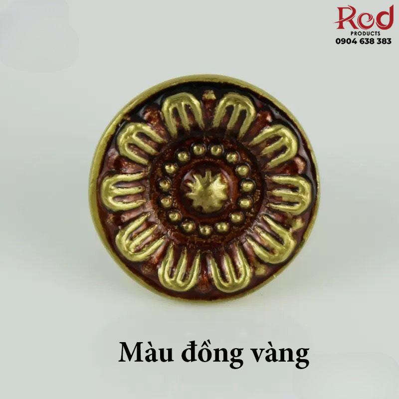 Tay nắm tủ đồng bông hoa trang trí HK103 11