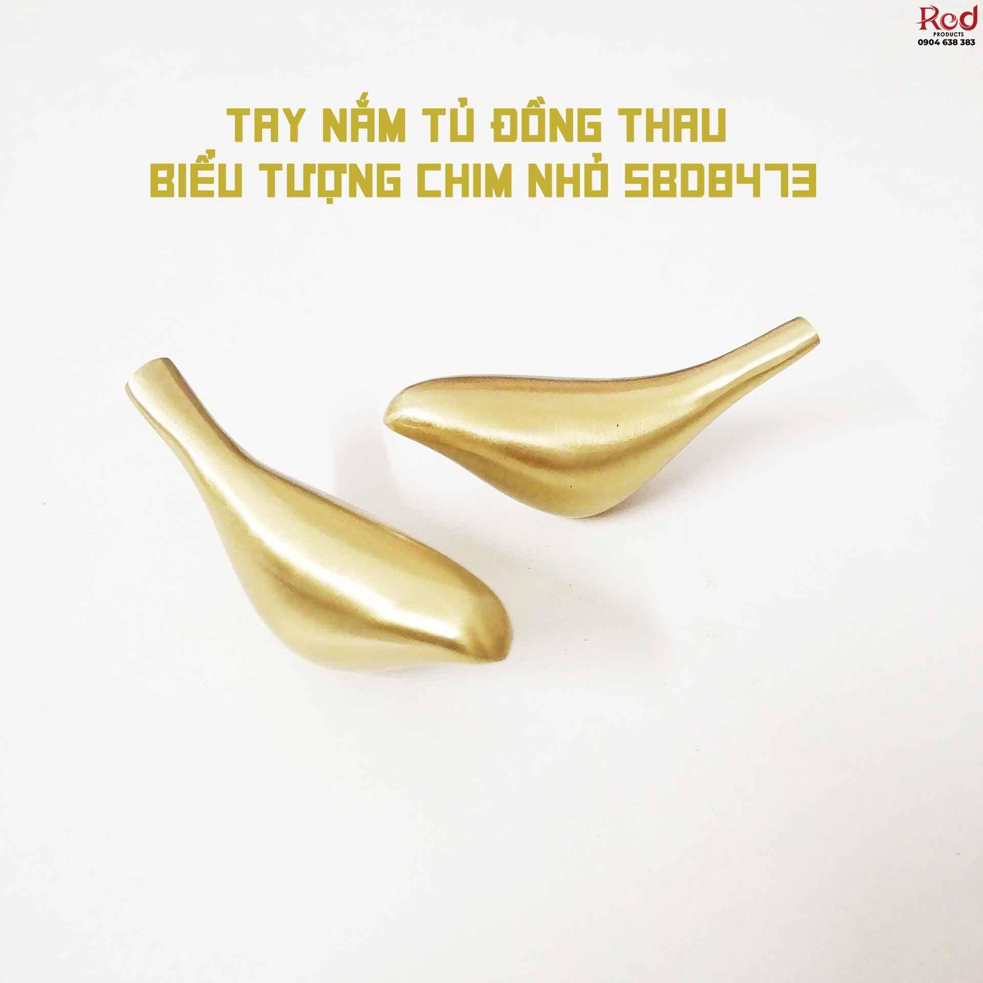 Tay nắm tủ đồng thau biểu tượng chim nhỏ SBD8473 8