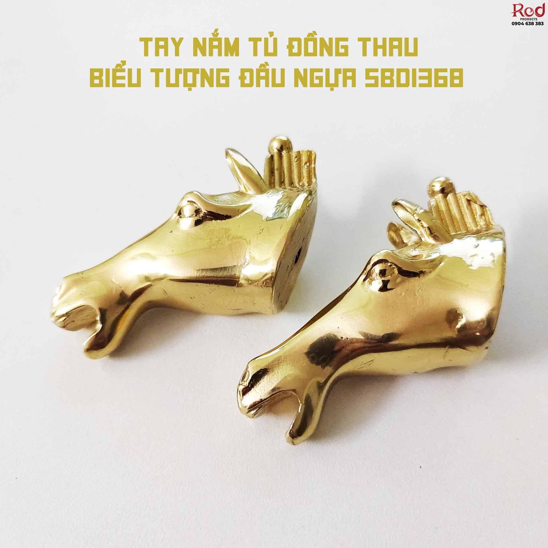 Tay nắm tủ đồng thau biểu tượng đầu ngựa SBD1368 9