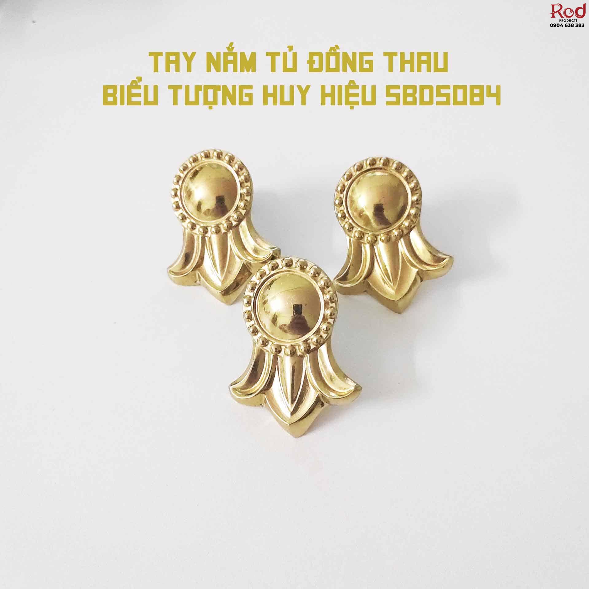 Tay nắm tủ đồng thau biểu tượng huy hiệu SBD5084 8