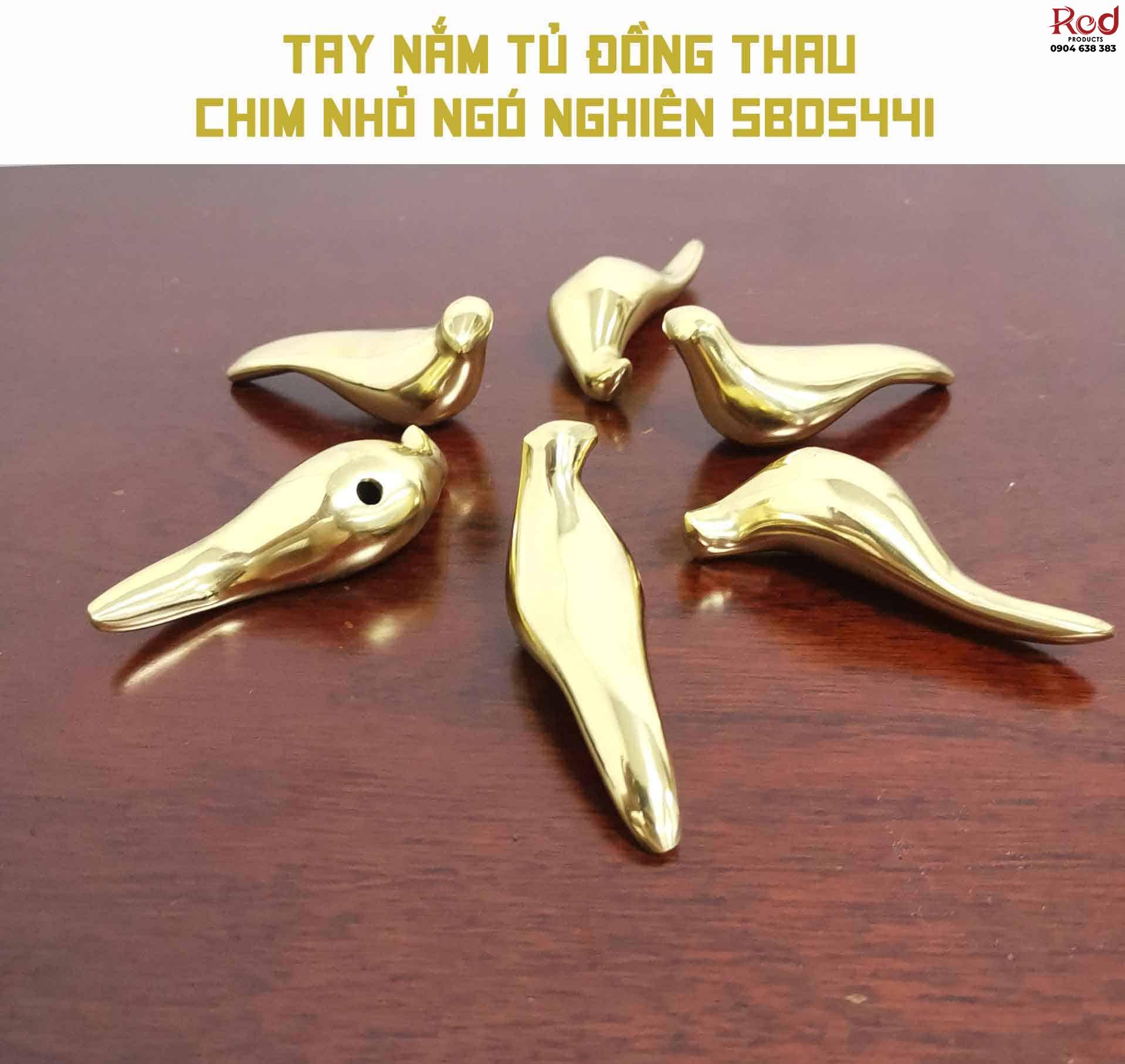 Tay nắm tủ đồng thau chim nhỏ ngó nghiên SBD5441 9