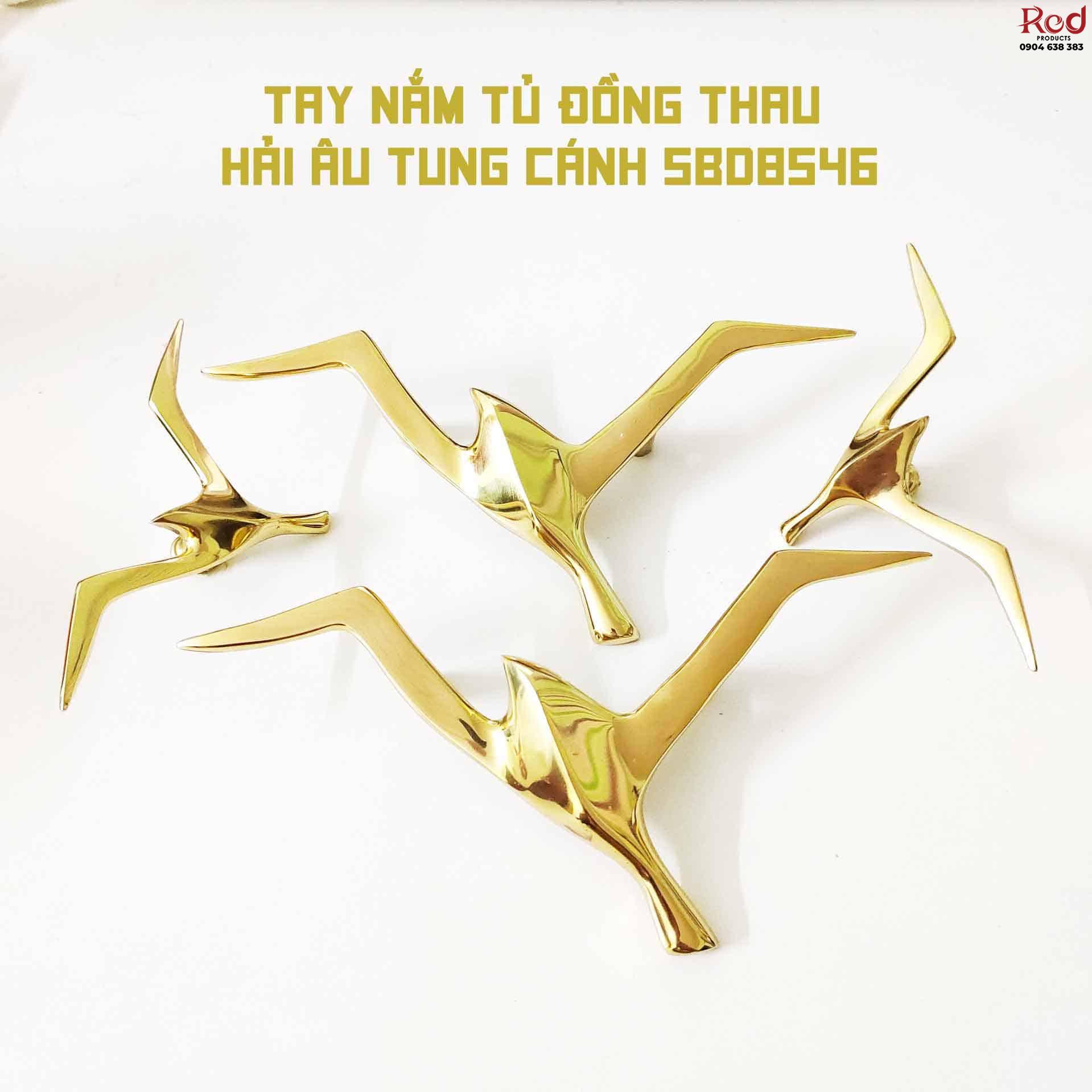 Tay nắm tủ đồng thau hải âu tung cánh SBD8546 10