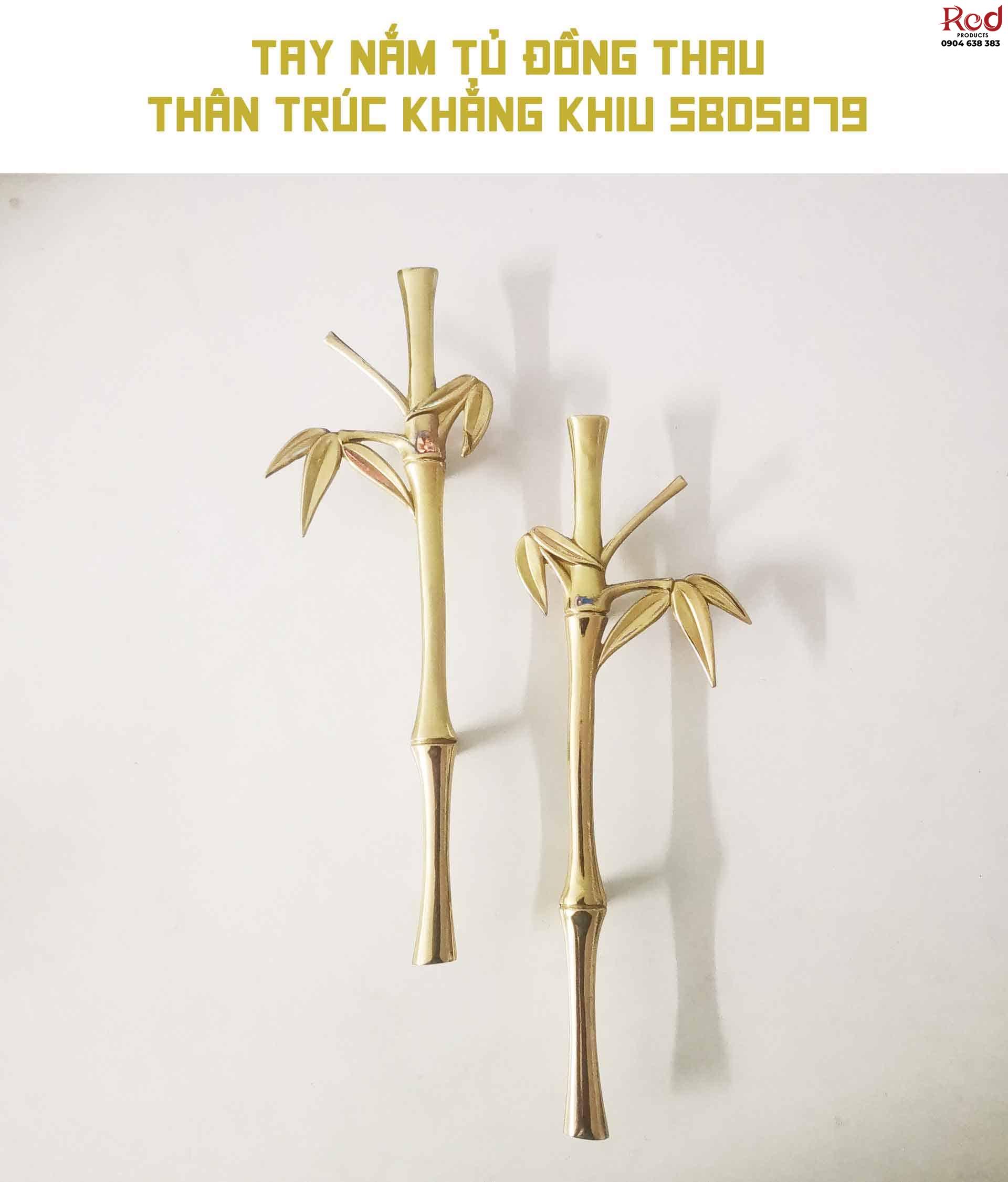 Tay nắm tủ đồng thau thân trúc khẳng khiu SBD5879 8