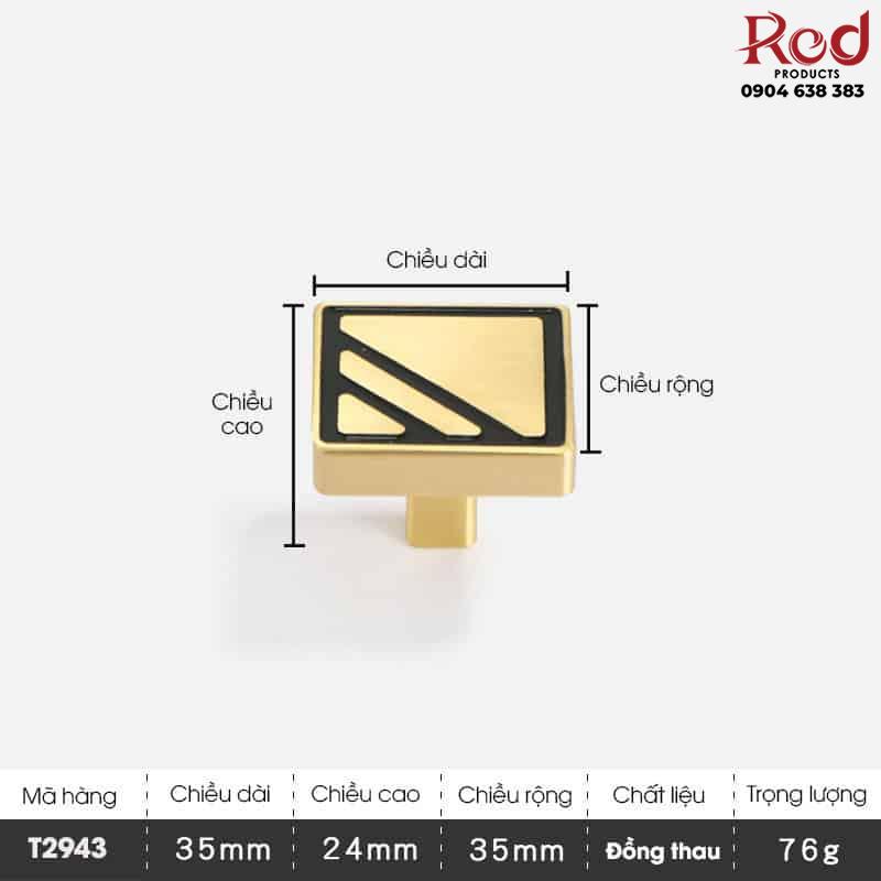 Tay nắm tủ đồng vàng hiện đại tối giản T2943 16