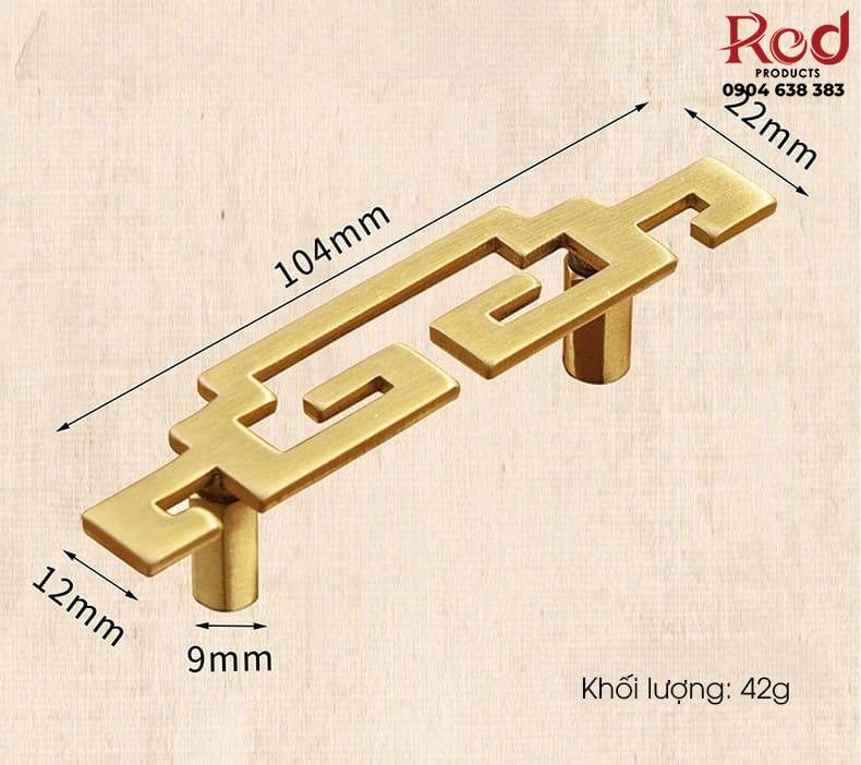 Tay nắm tủ gỗ cổ điển bằng đồng thau T2911 9