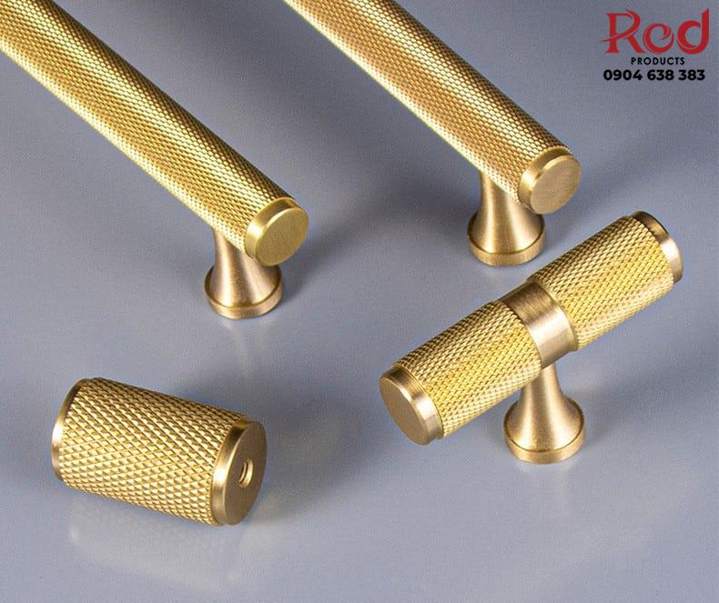 Tay nắm tủ hiện đại đồng brass lưới khía nhập khẩu Italia C1251 7