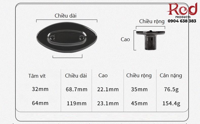 Tay nắm tủ hình thoi hợp kim kẽm hiện đại LDS6463 10