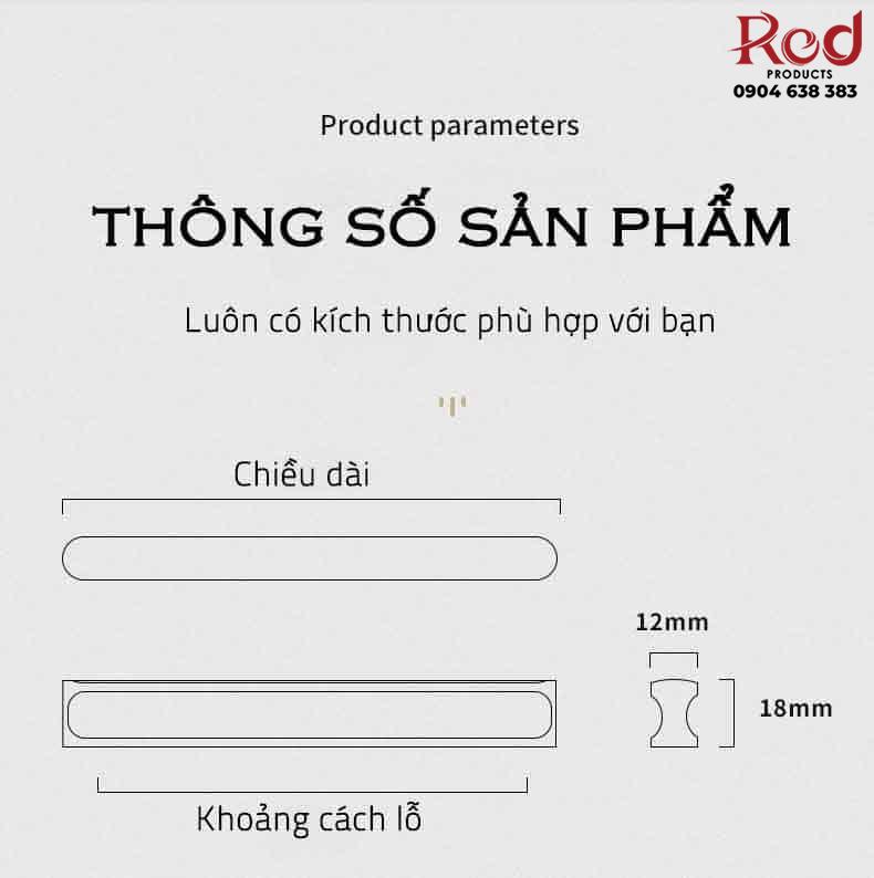 Tay nắm tủ hợp kim nhôm sang trọng màu đen LDS6826B 22