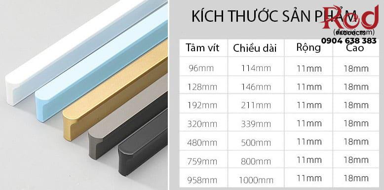 Tay nắm tủ hợp kim nhôm cho phòng ngủ nhiều màu T103 15