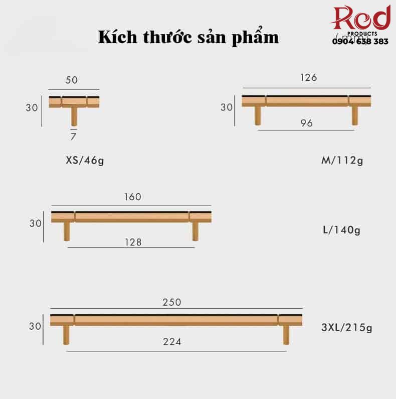 Tay nắm tủ lục giác bằng đồng L3109 10