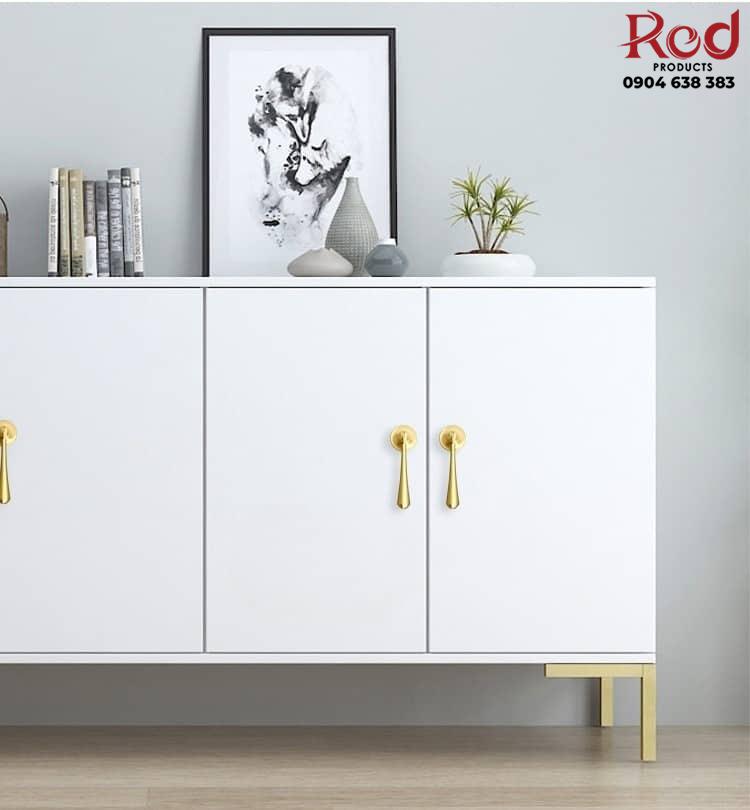 Tay nắm tủ tối giản hiện đại bằng đồng DC6394 5