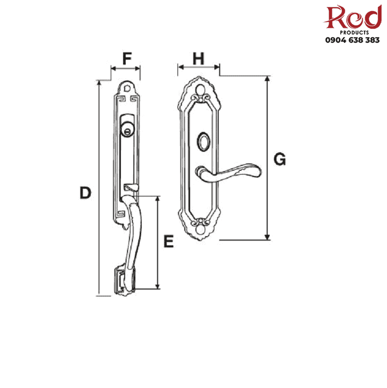 Khóa đại sảnh M8773 H1 US5a