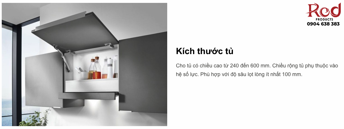 Tay nâng cánh tủ Blum AVENTOS HK-XS 372.95.737 1