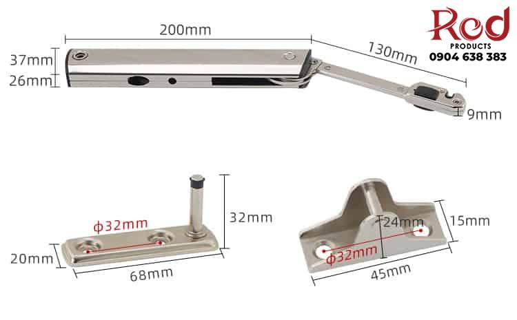 Tay nâng thủy lực cho cửa tủ bếp BTS-3524 9