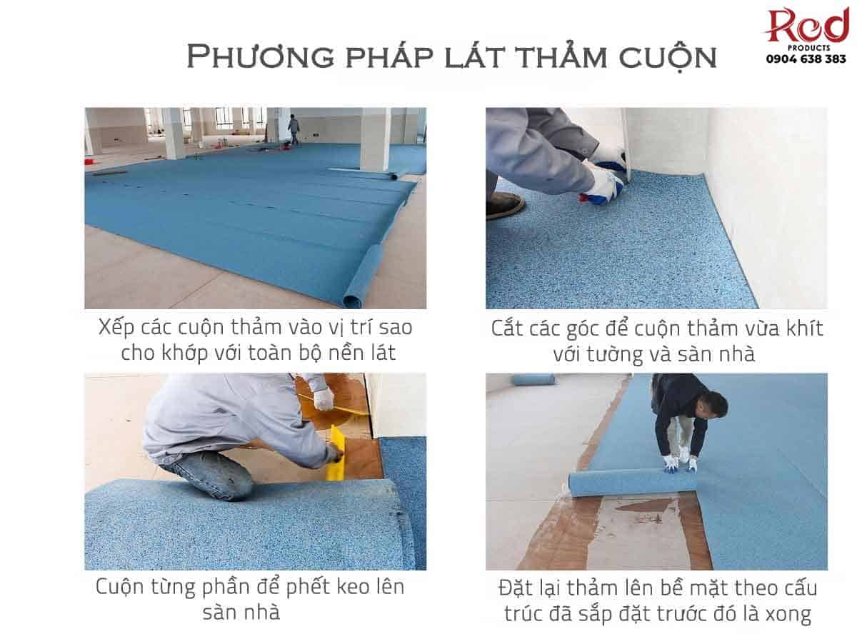 Thảm cao su cuộn phòng gym đốm SBR pha 1m2 TSBEP10 20