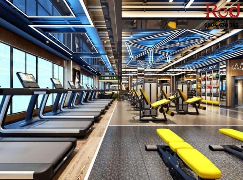 Thảm cao su phòng gym có đệm lót bền chắc JXSJ51B 17