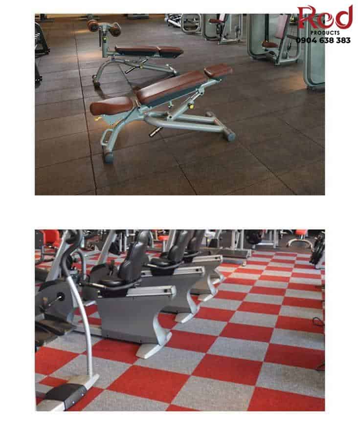 Thảm cao su tấm màu trơn cho phòng gym TC10015 25