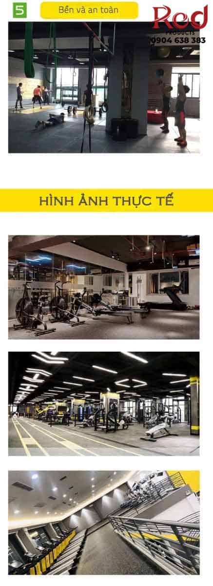 Thảm cao su tấm hoa văn đốm cho phòng gym TC1515 22