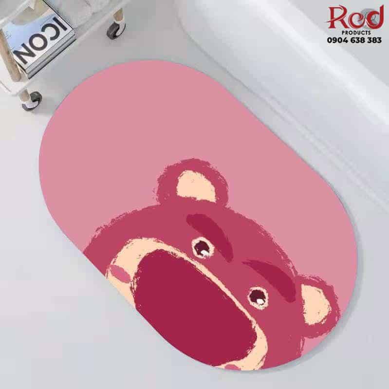 Thảm chống trượt polyester gấu hồng Lotso TBD3670B 11