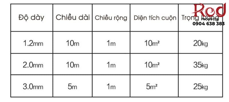 Thảm cuộn lót sàn tiêu âm cách nhiệt GH036 18