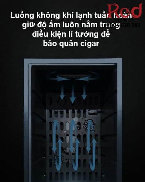 Tủ bảo quản cigar kệ gỗ sồi 280 lít SW3397 8