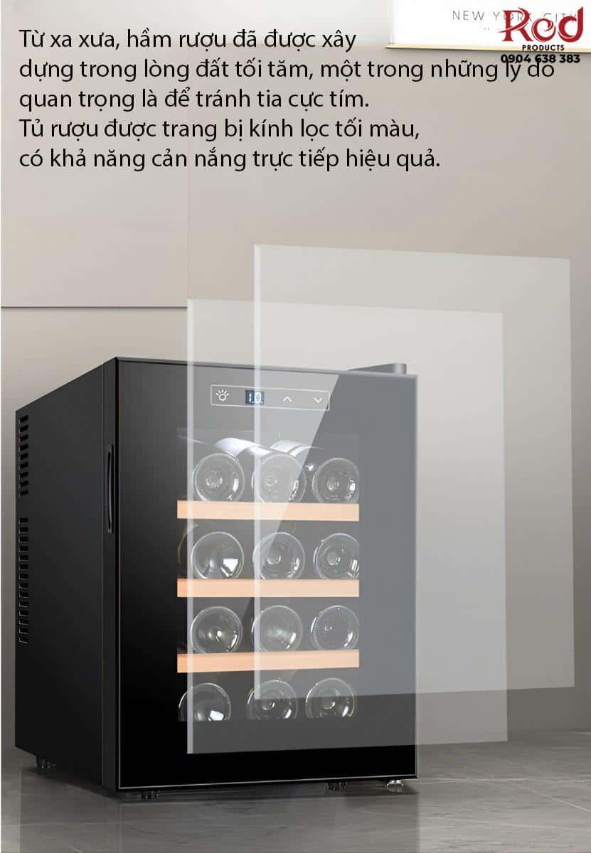 Tủ bảo quản rượu vang mini 4 tầng FL12T 11