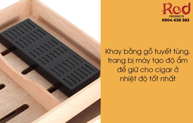 Tủ giữ ẩm cigar 300 điếu bằng gỗ tuyết tùng HC10 9