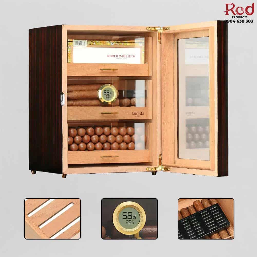 Tủ cigar Lubinski gỗ tuyết tùng 100 điếu HC137 10