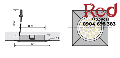 Đèn led tròn nhỏ âm tủ Imundex 7603002/202 1