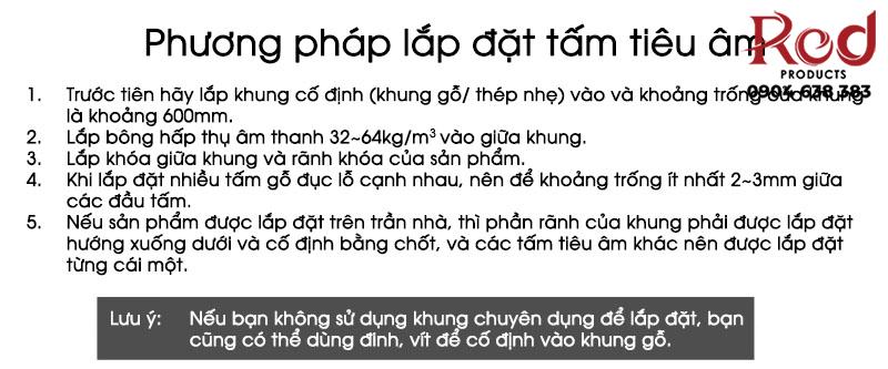 Vách gỗ đục lỗ tiêu âm tán âm chống cháy TG236 12