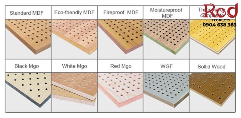 Vách gỗ đục lỗ tiêu âm tán âm chống cháy TG236 18