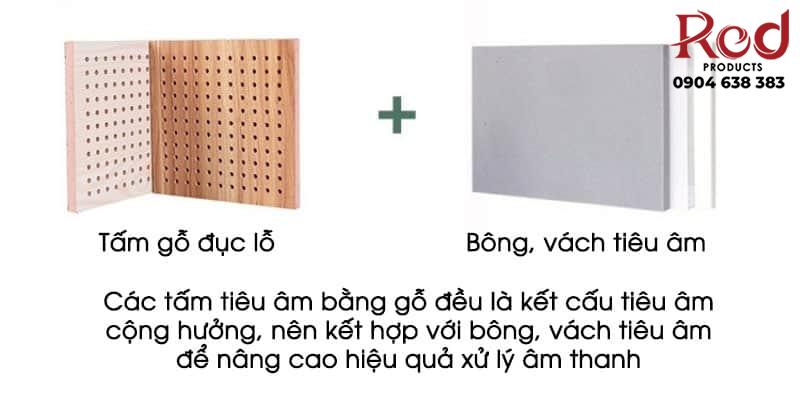 Vách gỗ đục lỗ tiêu âm tán âm chống cháy TG236 11