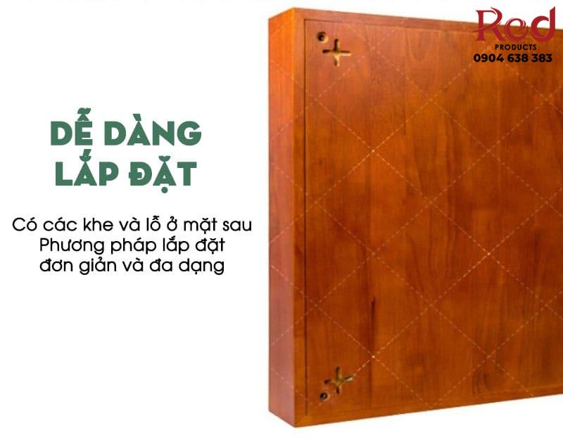 Vách gỗ tán âm hiệu quả màu gỗ gụ đẹp mắt TGD2 8