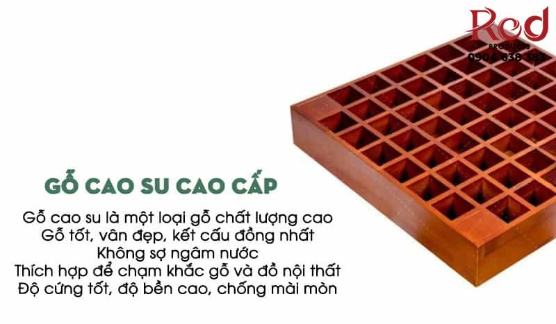 Vách gỗ tán âm hiệu quả màu gỗ gụ đẹp mắt TGD2 6