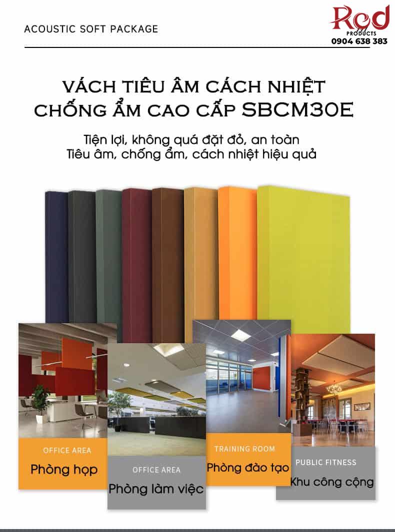 Vách tiêu âm cách nhiệt chống ẩm cao cấp SBCM30E 8