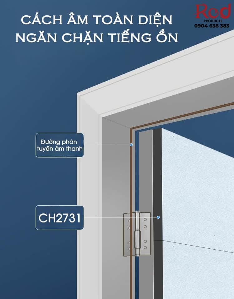 Vách tiêu âm dán cửa bằng cao su chống cháy CH2731 12