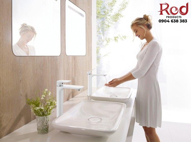 Vòi lavabo phòng tắm hiện đại màu trắng sữa DL3009-C 6