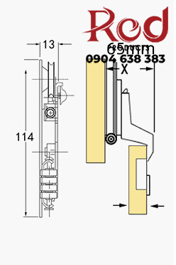 Phụ kiện cửa trượt xếp giấu cánh bằng thép cán nguội BTC-FT 4