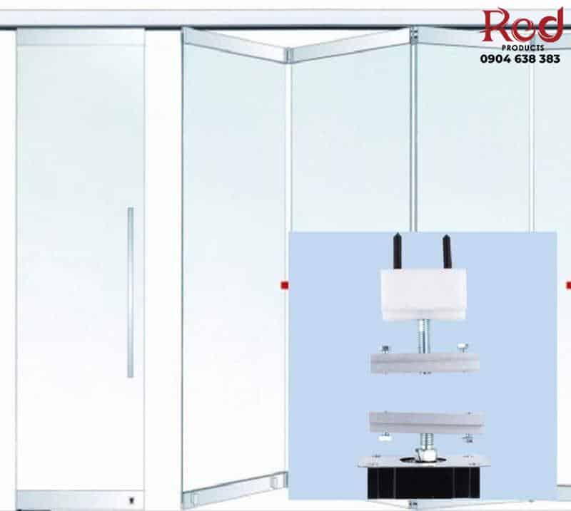 Bộ phụ kiện cửa lùa xếp kính cường lực bằng inox WKBL-TDZ