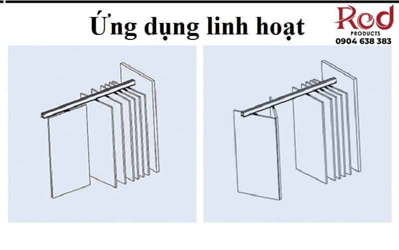 Bộ Ray trượt cho cửa lùa xếp tải trọng 300kg WXDL-R003