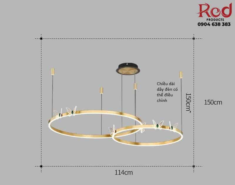 Đèn thả trần vòng tròn bươm bướm XL2749 12