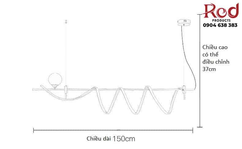 Đèn thả dãy ánh sáng uốn lượn cầu kì DXL7820 9