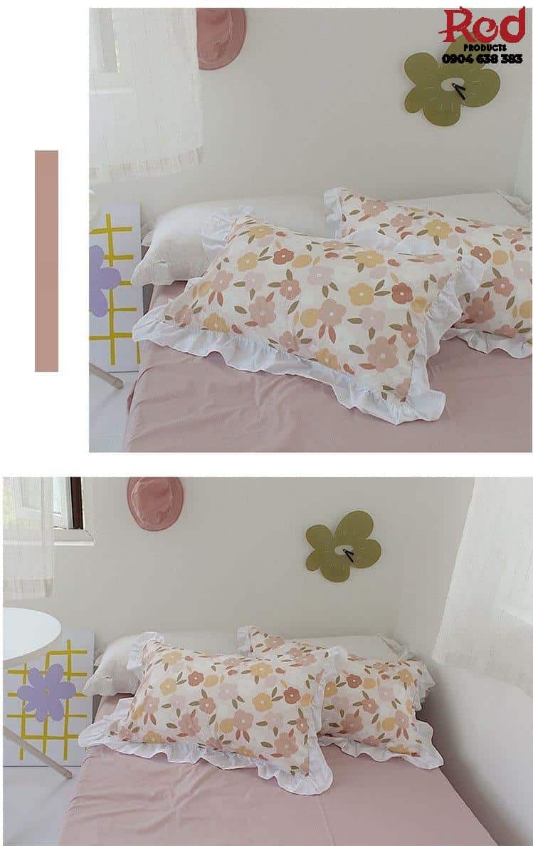 Bộ chăn ga gối cotton hoa xuân nhẹ nhàng MM6724A 10
