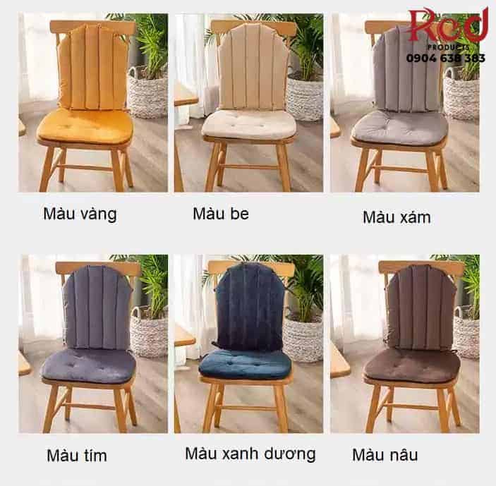 Đệm lót ghế tựa lưng vải lông nhung mềm mại PCH2828 5