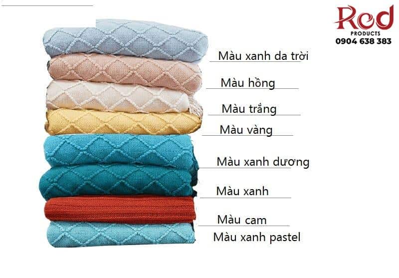 Khăn trải giường tua rua hình thoi BMH4183 13