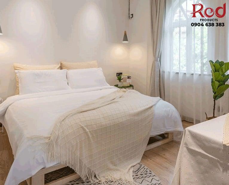 Khăn trải giường tua rua hình thoi BMH4183 6